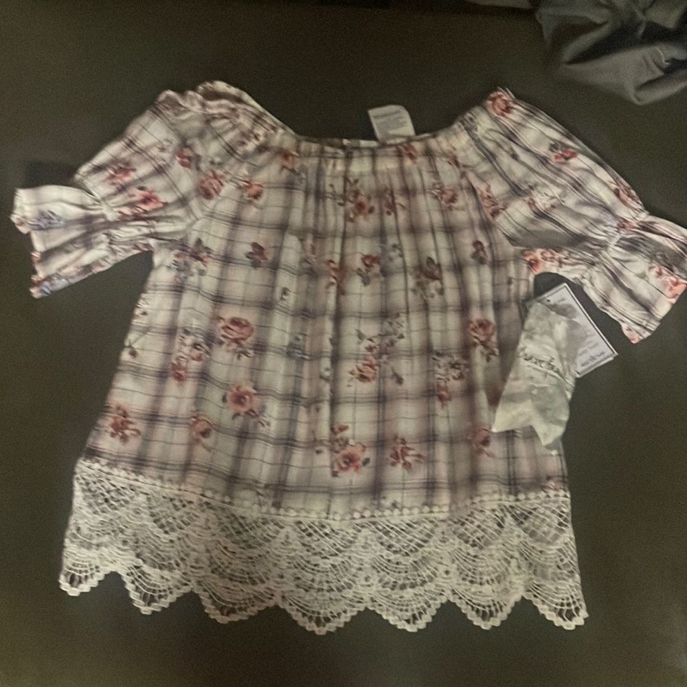 Beautiful floral plaid size dress